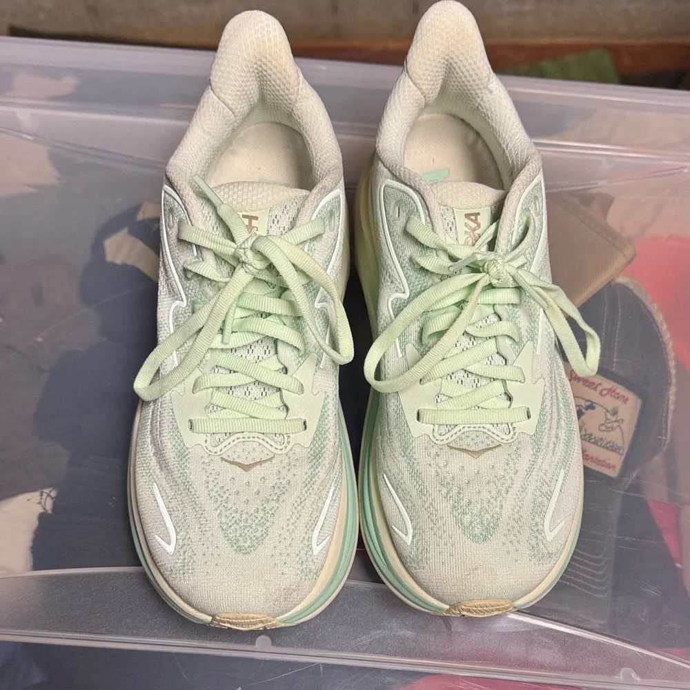 Hoka Light Green Athletic Shoes - Picture 2 of 8